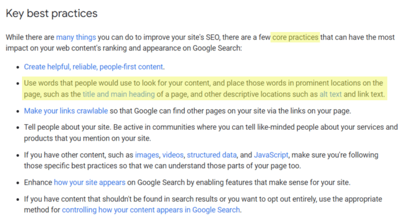 Google SEO: Key best practices
